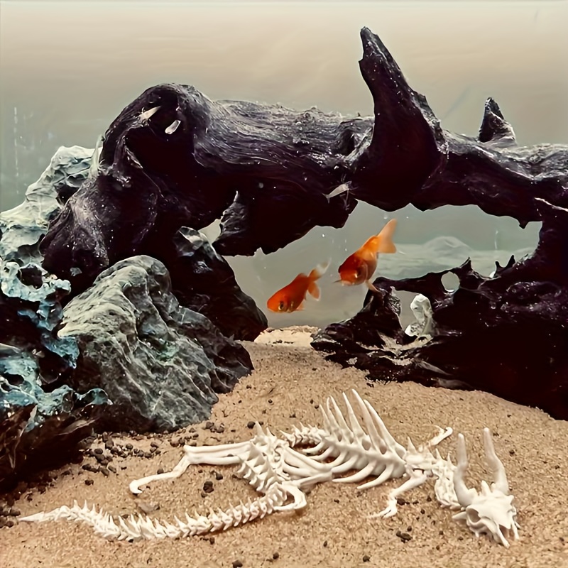 Aquarium Fish Hiding Places - 1pc Dragon-Shaped Fishbone Decoration Fish Tank