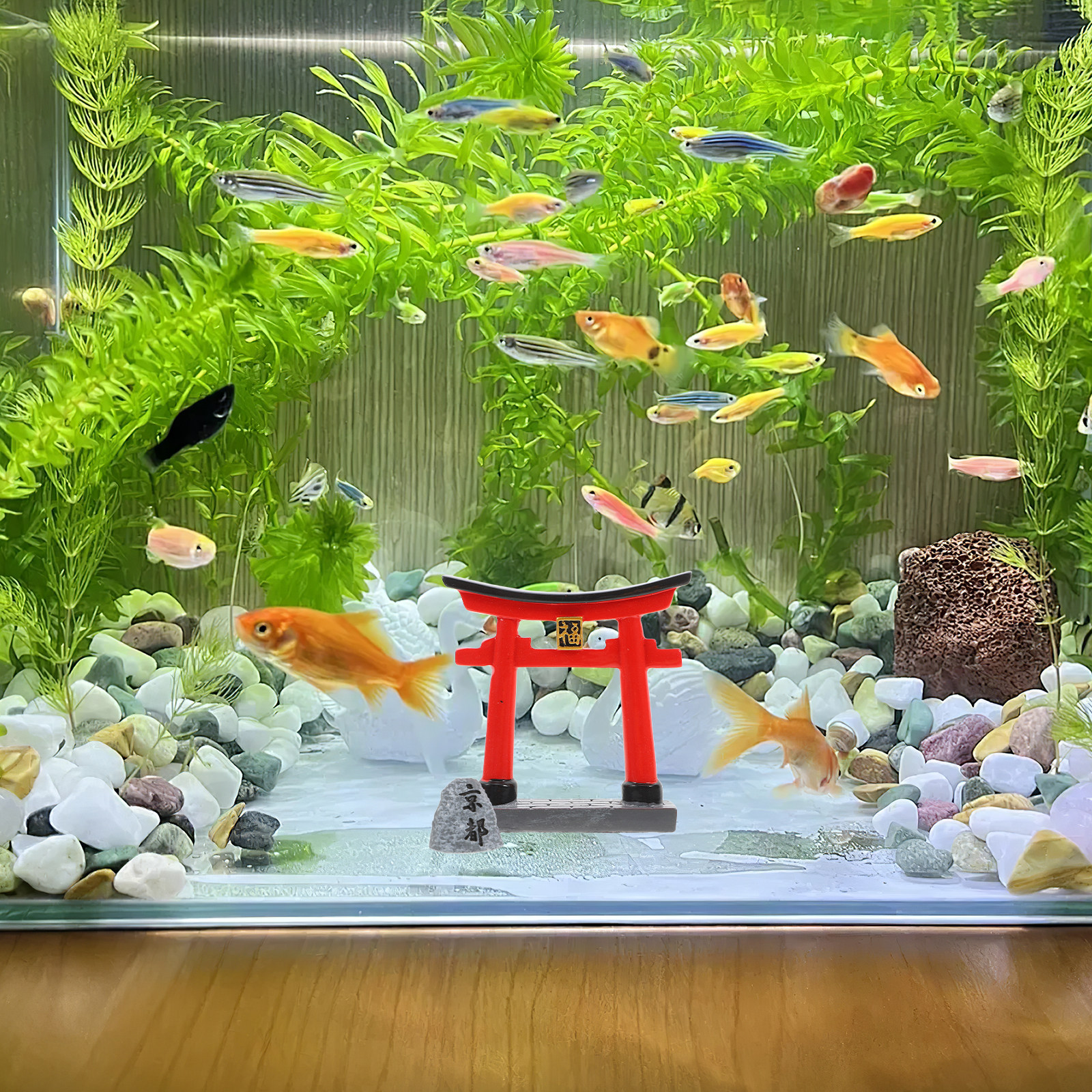Aquarium Fish Japanese - Japanese Miniature Torii Gate Ornament Compact