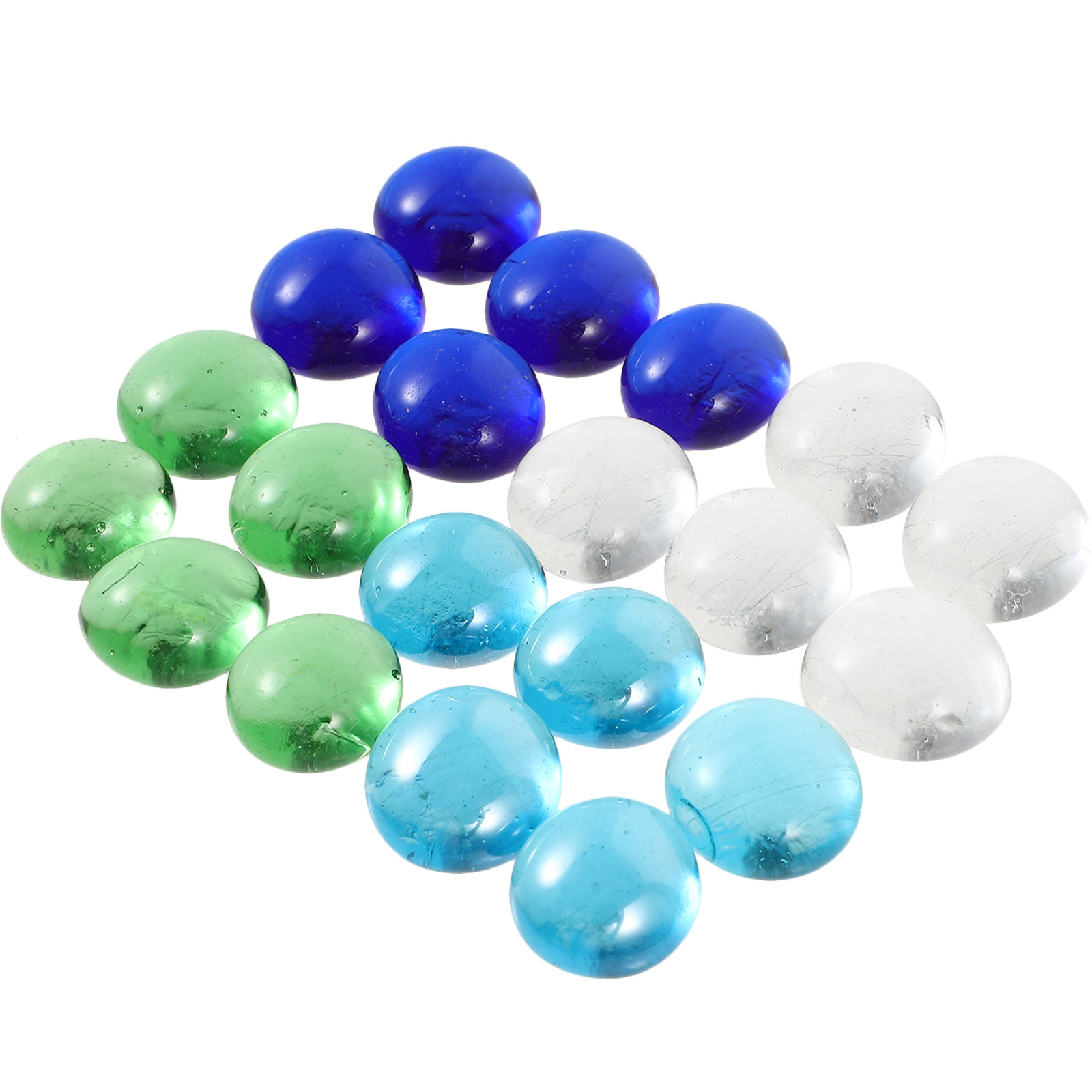 Aquarium Fish In Pond - 1Set Colorful Glass Beads Flat Beads