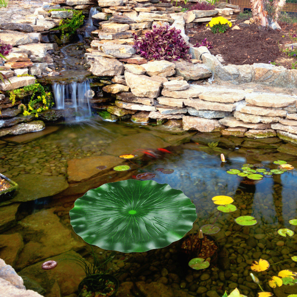 Aquarium Fish In Pond - 3Pcs Eva Lotus Leaves Vivid Floating