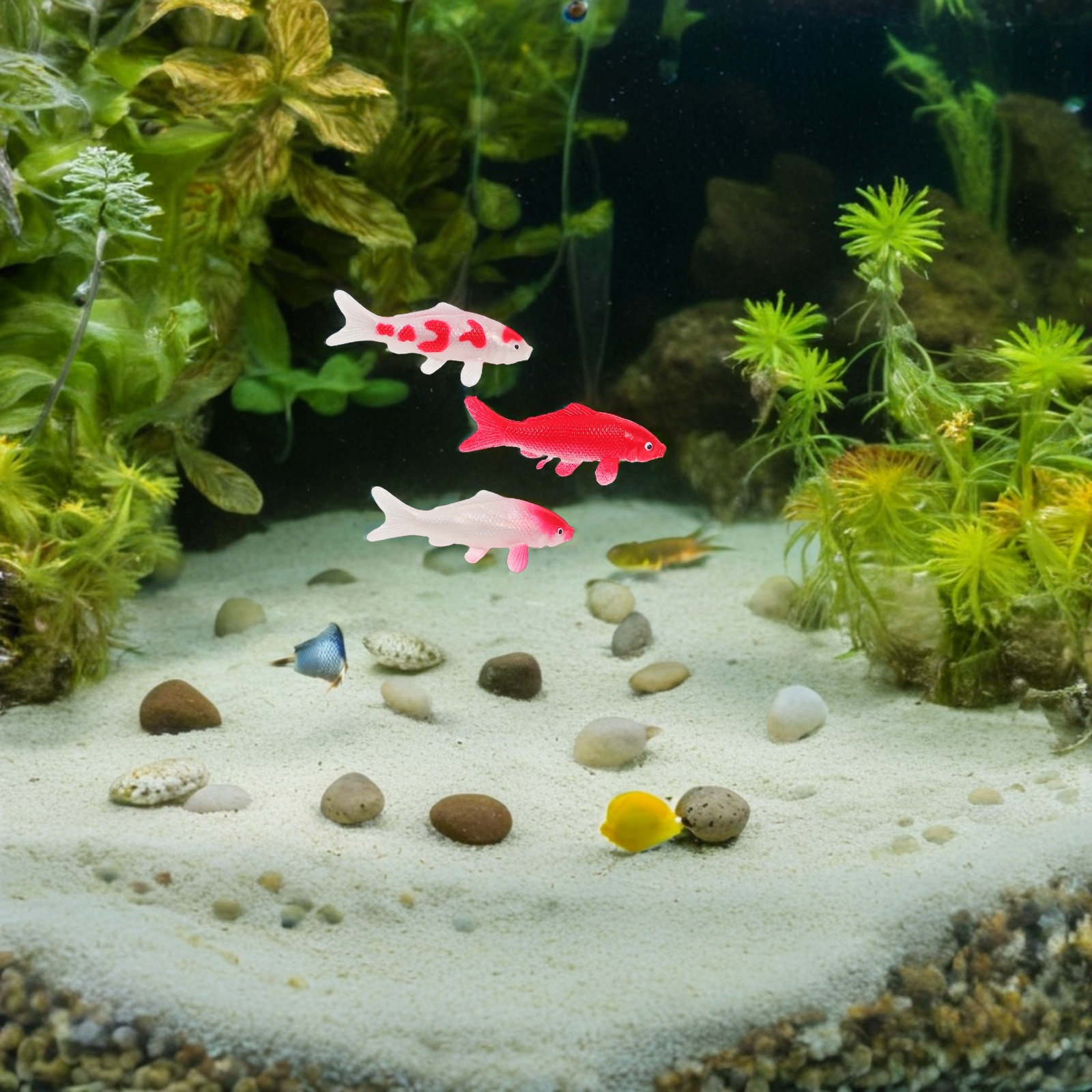 Aquarium Fish Koi - 6Pcs 4.5cm Lifelike Mini Koi Fish
