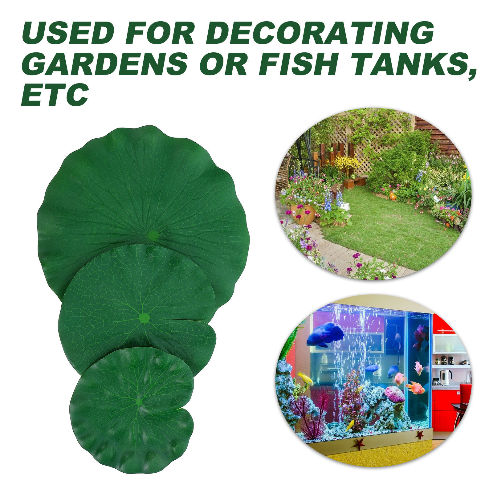 15Pcs Artificial Lotus Leaves  – Aquarium Fish In Pond Bewertung und Preis