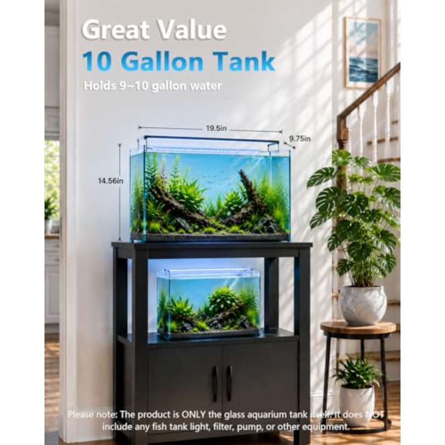 10 Gallon Glass Fish Tank Open – Aquarium Fish Goldfish Bewertung und Preis
