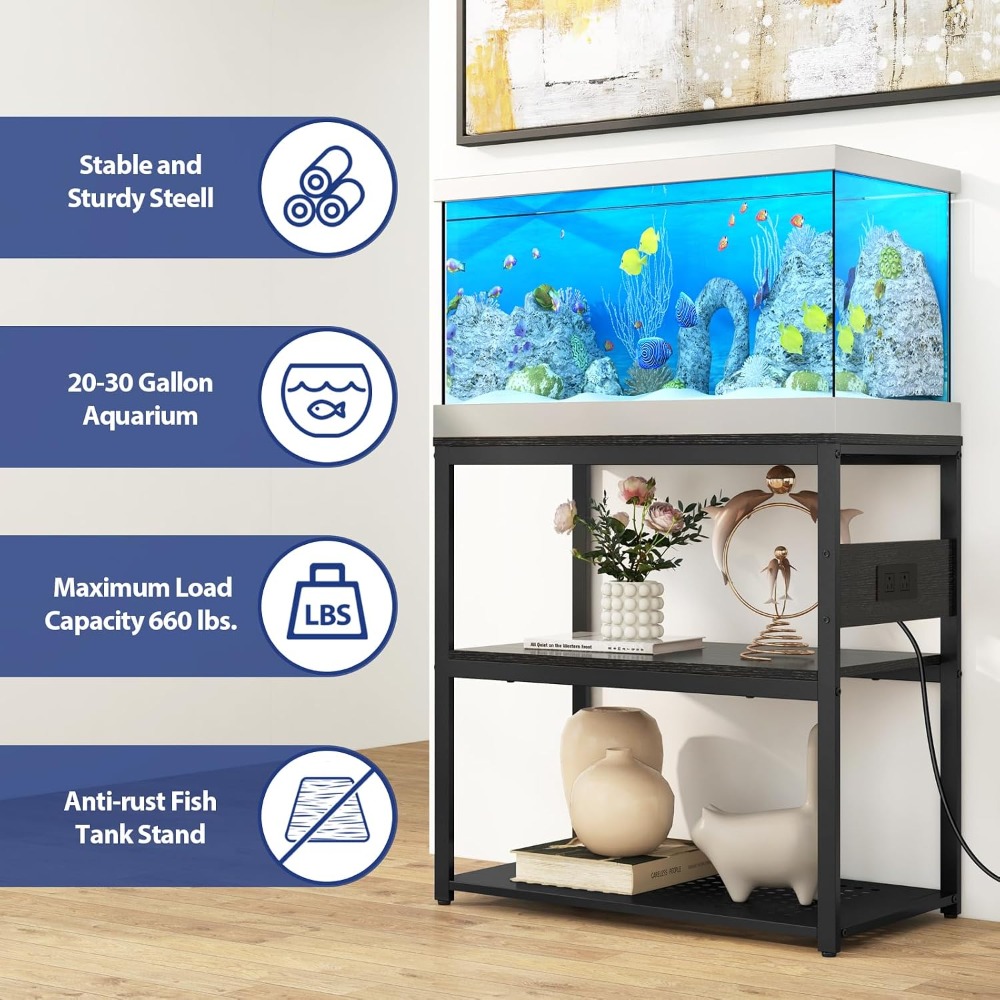 20-29 Gallon Fish Tank Stand w – Aquarium Fish Black Bewertung und Preis