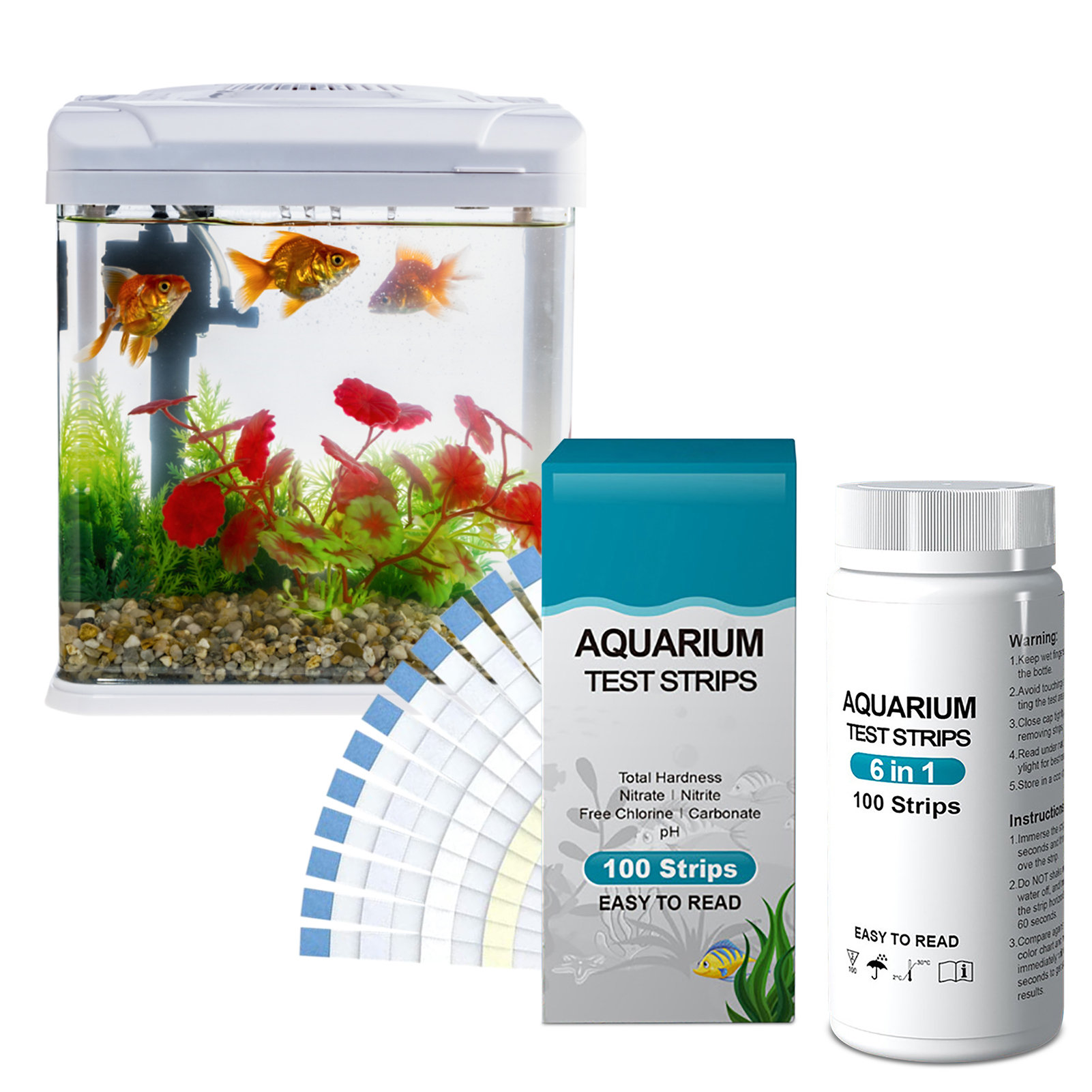 100pcs 6-in-1 Water Quality Te – Aquarium Fish In Pond Bewertung und Preis