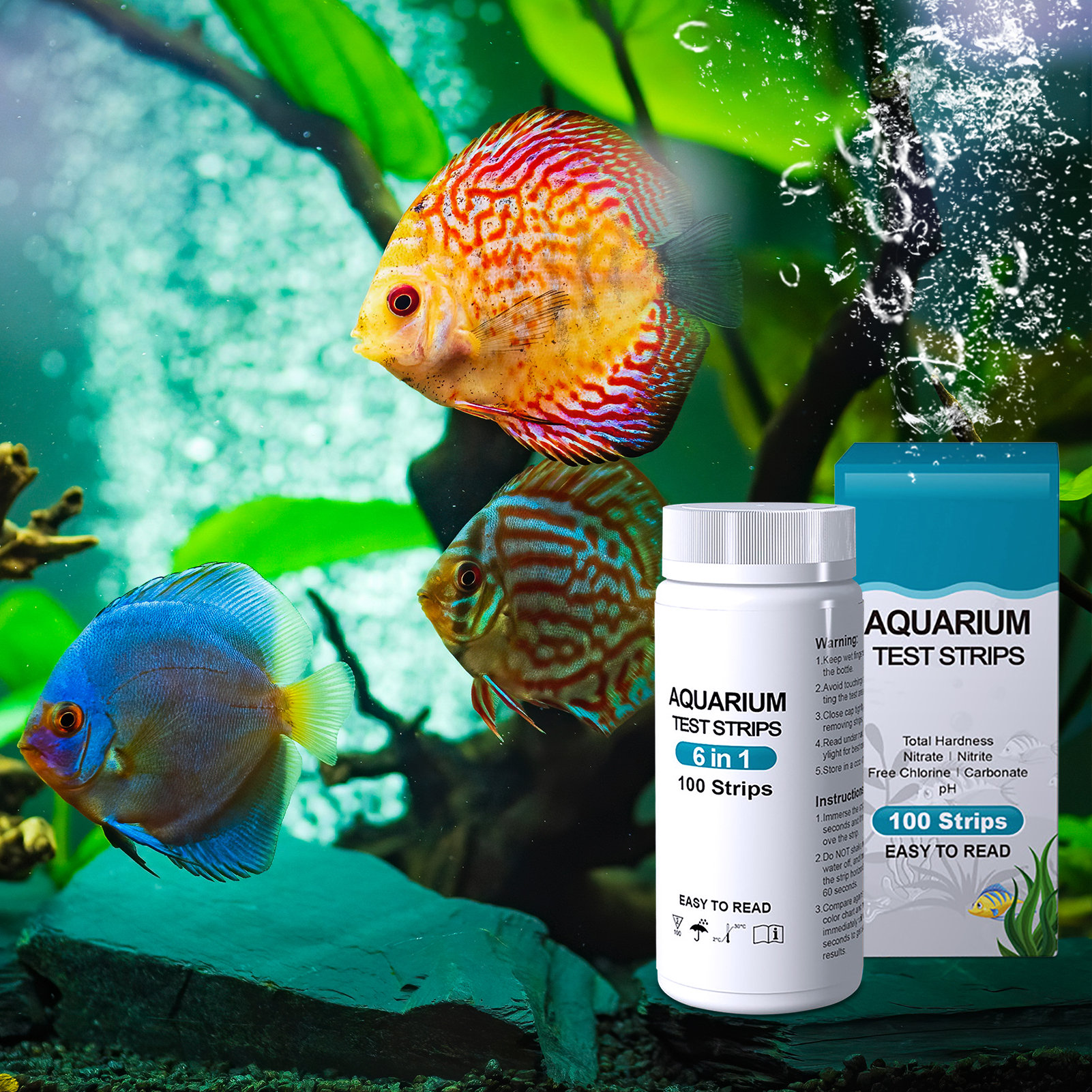 100pcs 6-in-1 Water Quality Te – Aquarium Fish In Pond Bewertung und Preis
