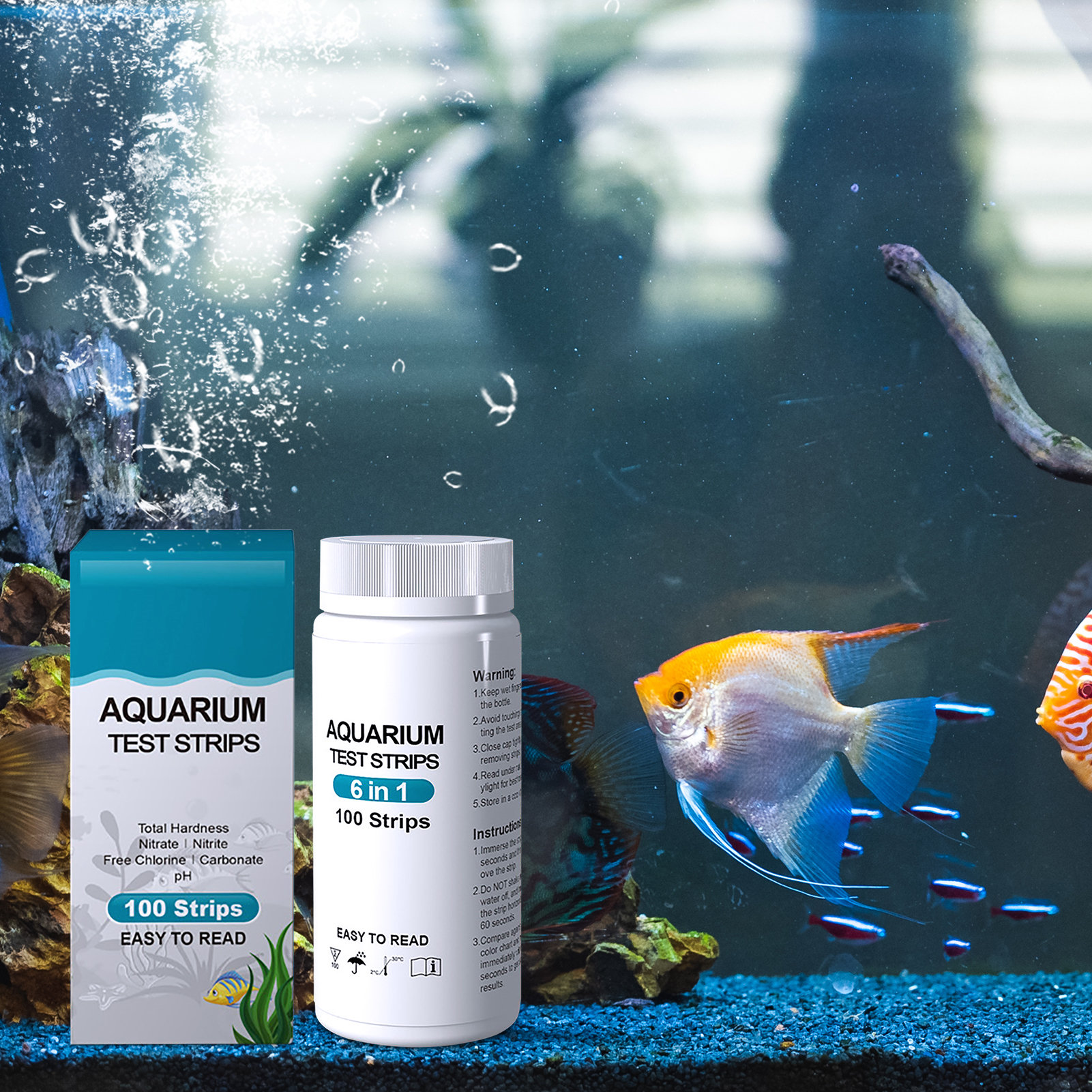 100pcs 6-in-1 Water Quality Te – Aquarium Fish In Pond Bewertung und Preis