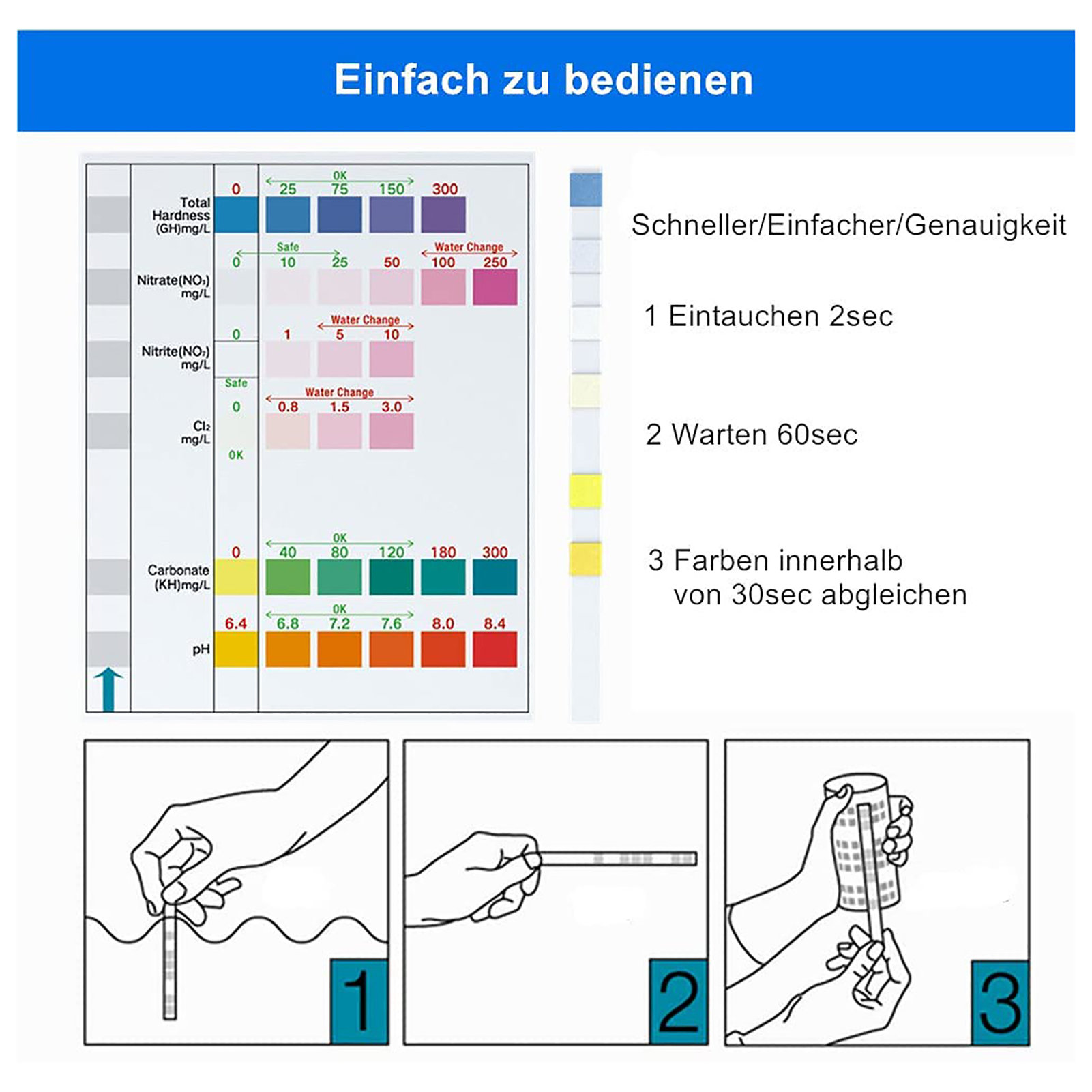 100pcs 6-in-1 Water Quality Te – Aquarium Fish In Pond Bewertung und Preis