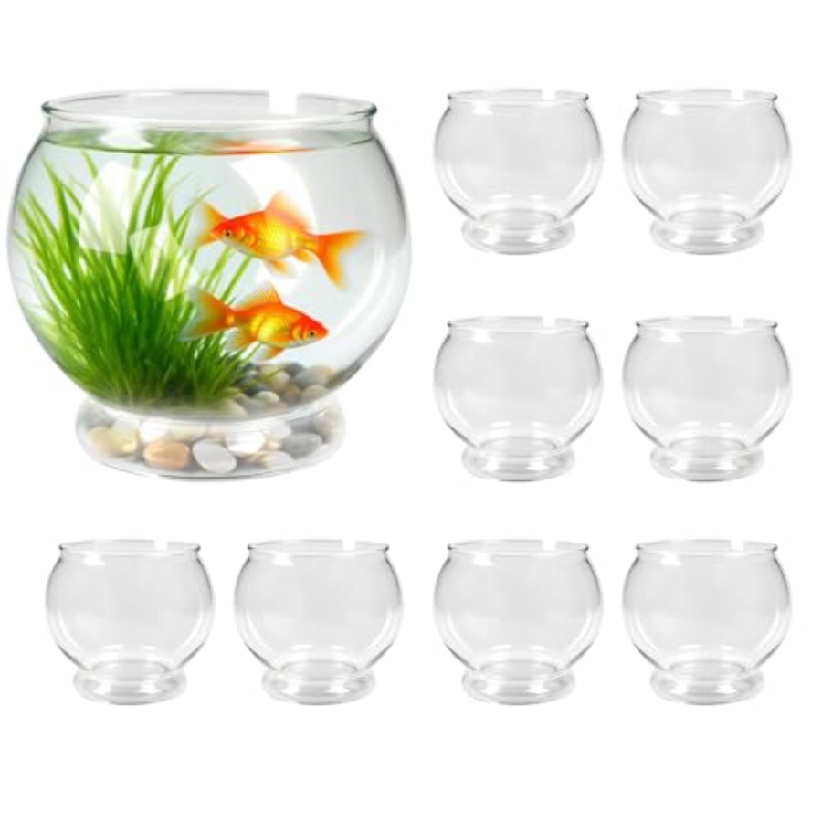 9 Pcs Fish Bowl 7.09 x 6.3 Inc – Aquarium Fish Goldfish Bewertung und Preis