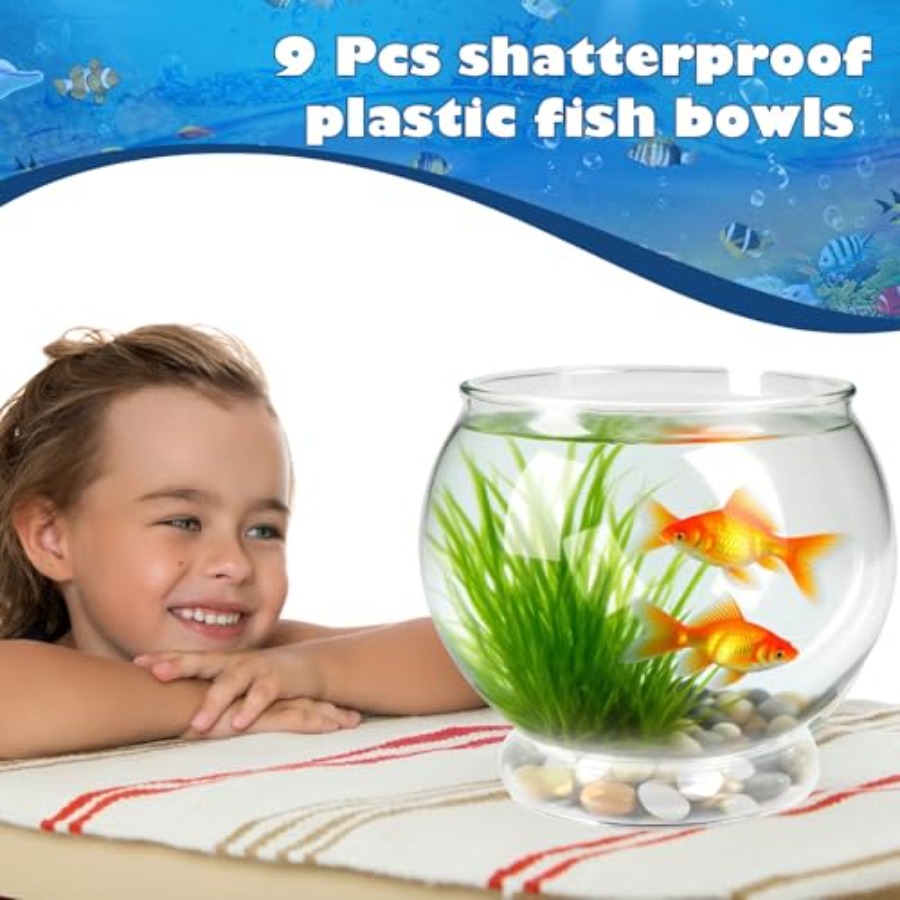 9 Pcs Fish Bowl 7.09 x 6.3 Inc – Aquarium Fish Goldfish Bewertung und Preis
