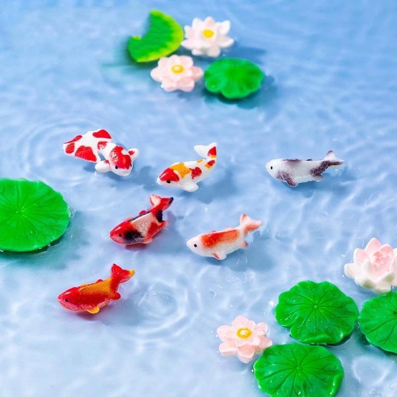 Mini Resin Koi Fish Figurines  – Aquarium Fish Koi Bewertung und Preis