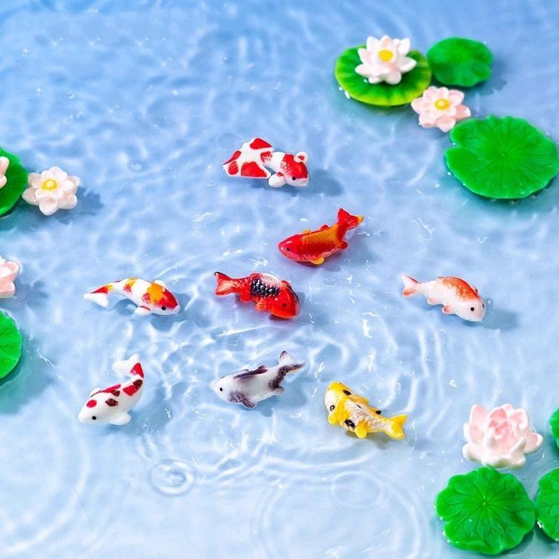 Mini Resin Koi Fish Figurines  – Aquarium Fish Koi Bewertung und Preis