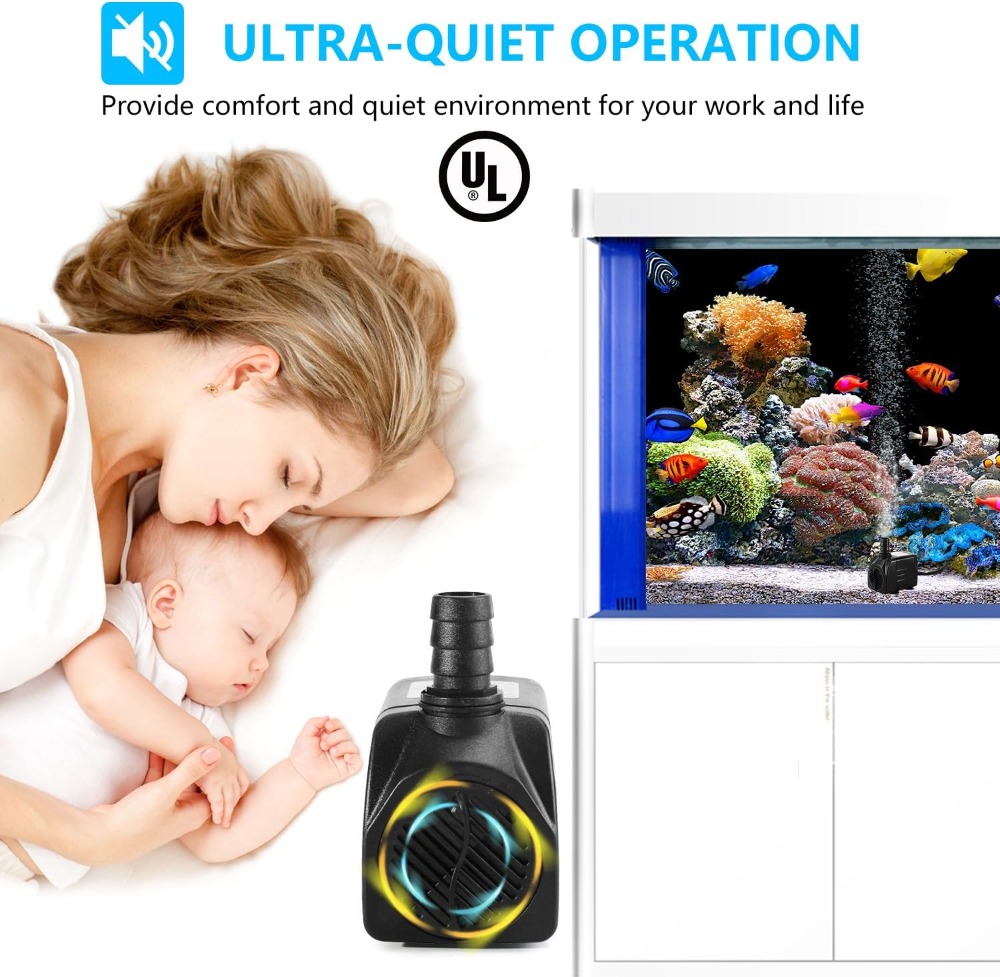 400GPH Submersible Fountain Pu – Aquarium Fish In Pond Bewertung und Preis