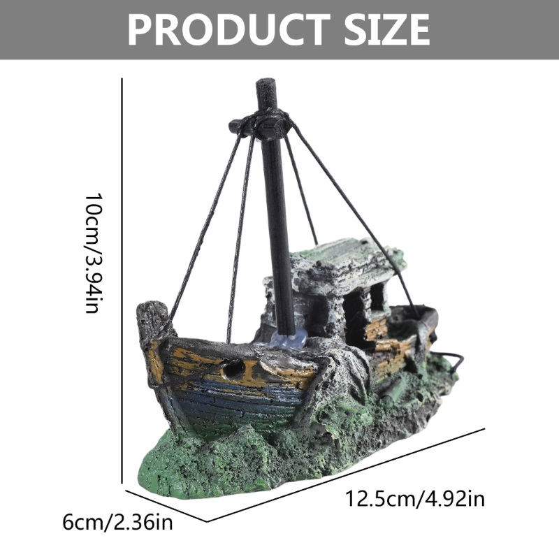 Aquarium Sunken Ship Decoratio – Aquarium Fish Hiding Places Bewertung und Preis