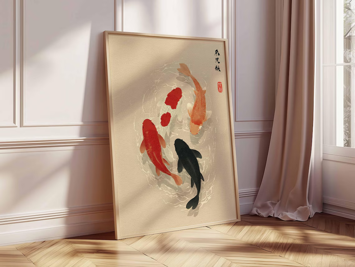 Japanese Koi Fish Poster, Mini – Aquarium Fish Koi Bewertung und Preis