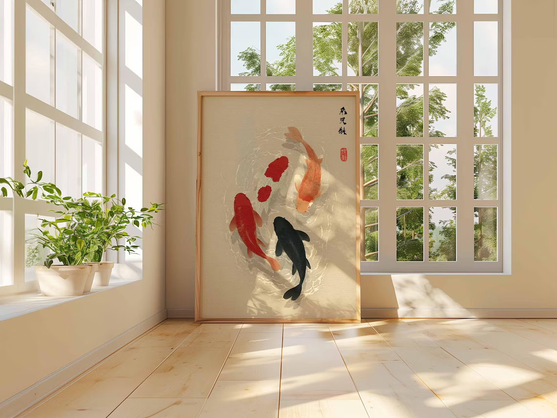 Japanese Koi Fish Poster, Mini – Aquarium Fish Koi Bewertung und Preis