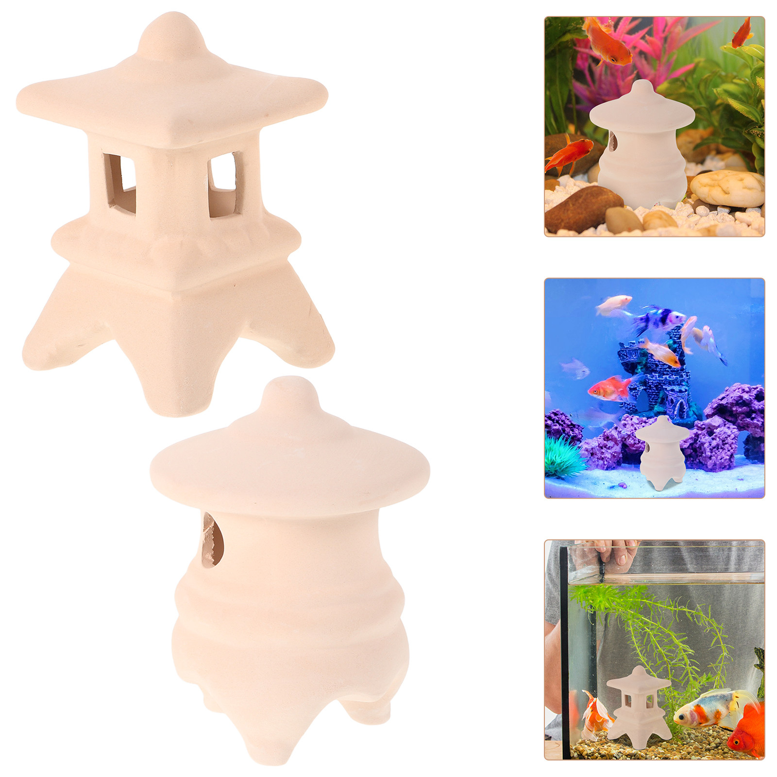 2Pcs Ceramic Fish Shelter Fish – Aquarium Fish Japanese Bewertung und Preis
