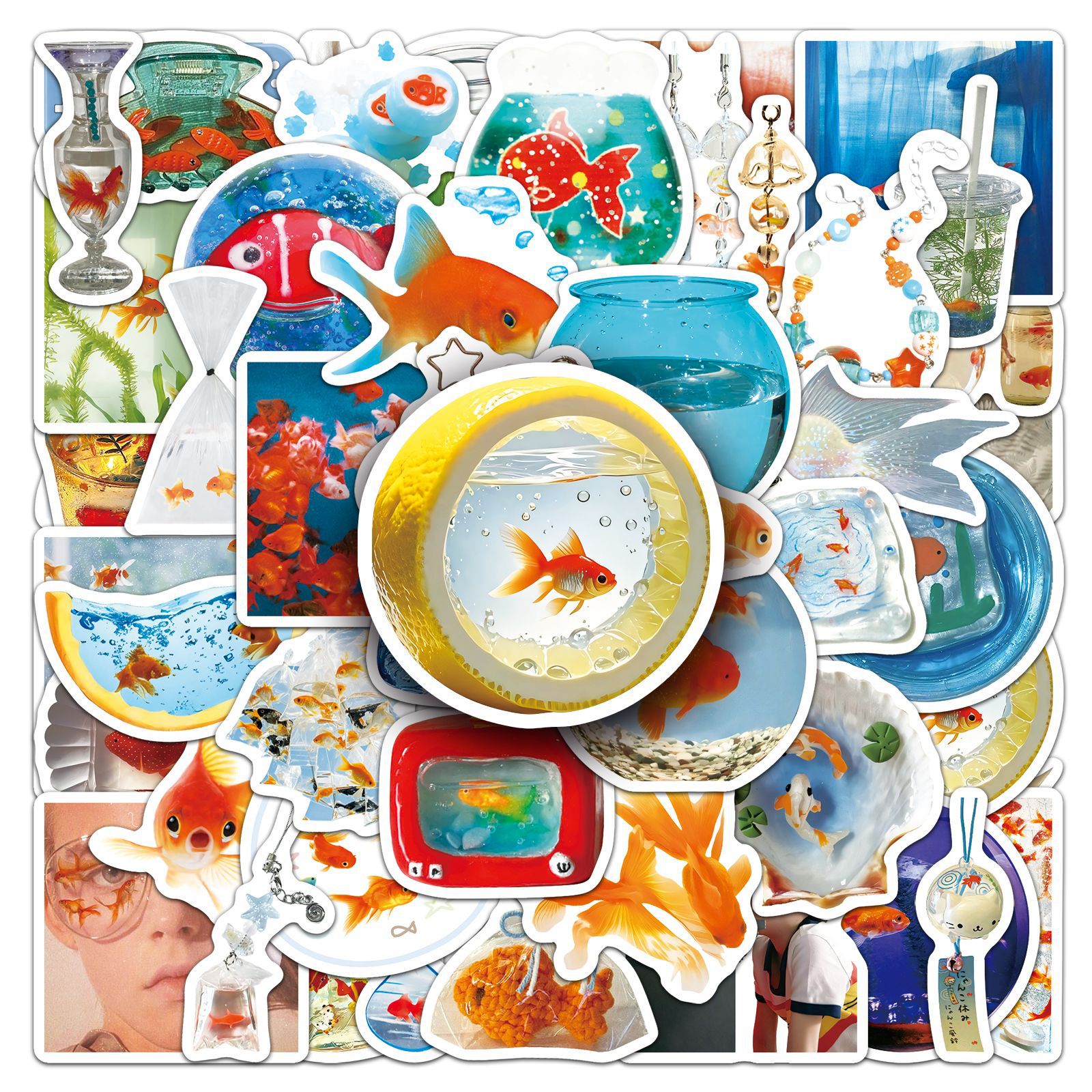 50PCS Ins Style Cartoon Goldfi – Aquarium Fish Goldfish Bewertung und Preis