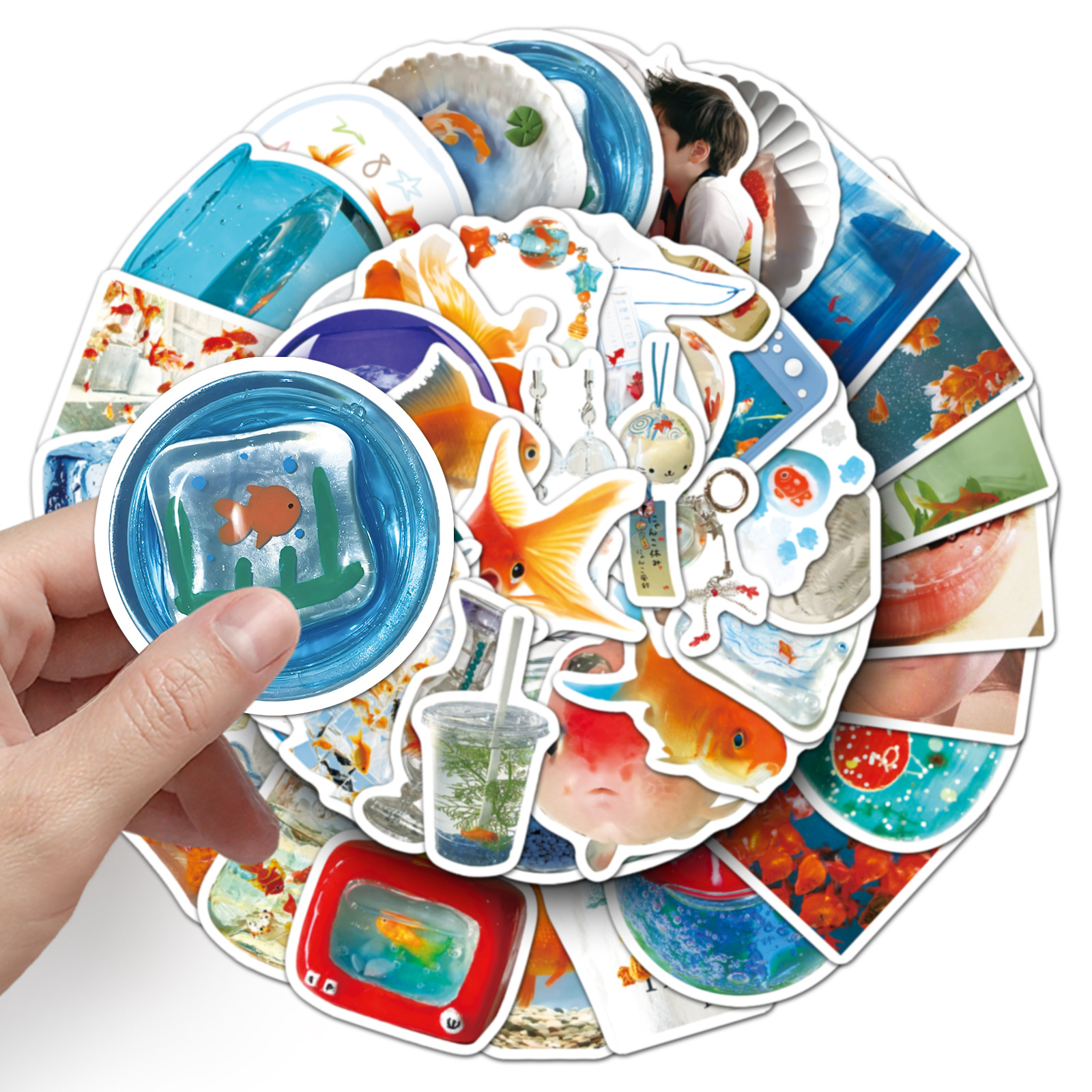 50PCS Ins Style Cartoon Goldfi – Aquarium Fish Goldfish Bewertung und Preis