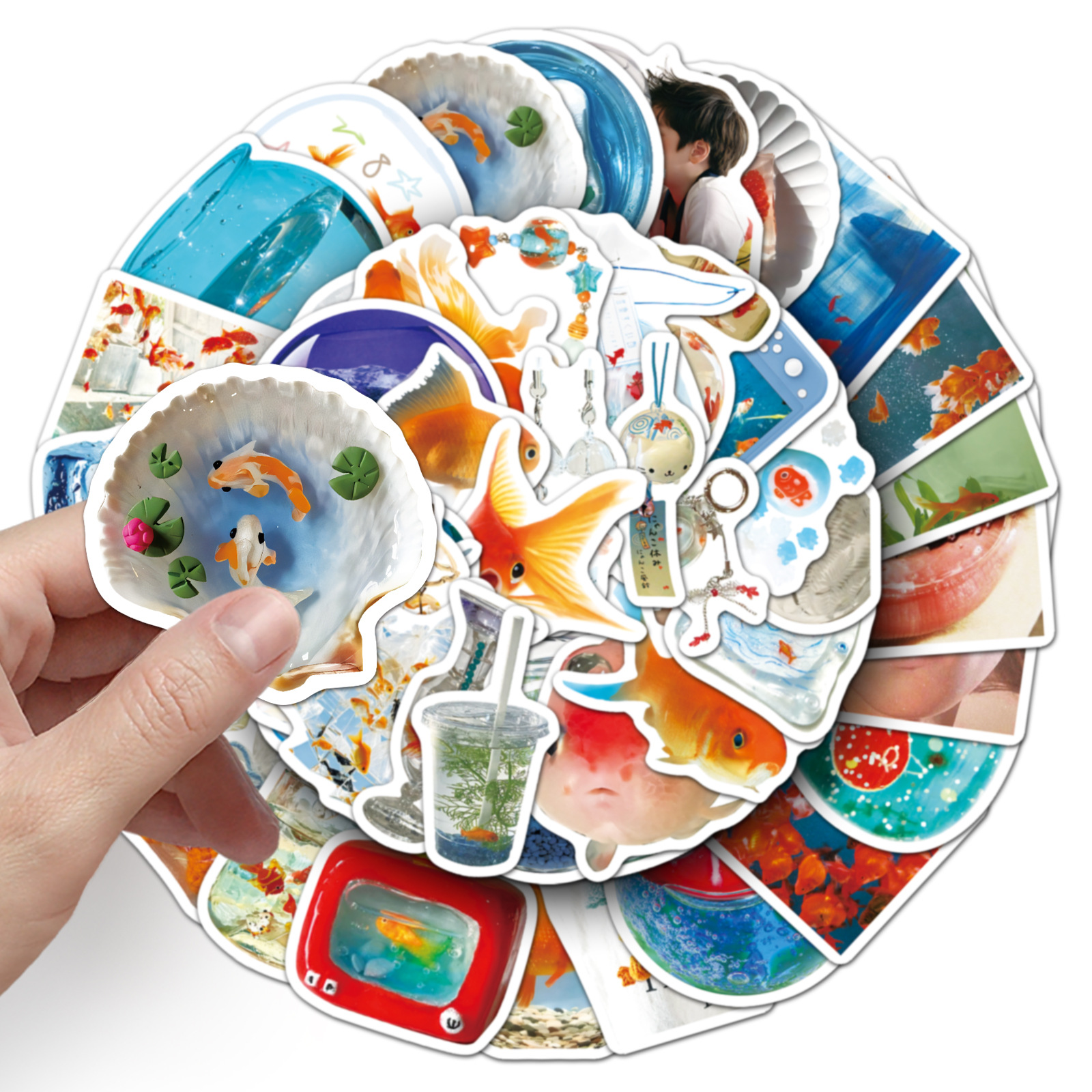 50PCS Ins Style Cartoon Goldfi – Aquarium Fish Goldfish Bewertung und Preis