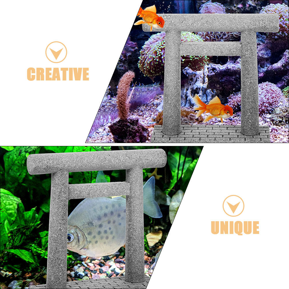 2Pcs Exquisite Japanese Torii  – Aquarium Fish Japanese Bewertung und Preis