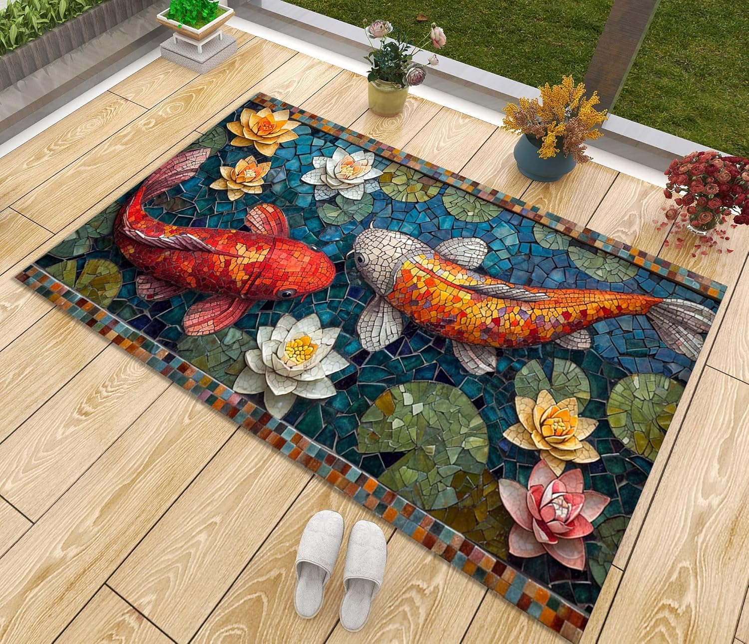 Fish Rug, Koi Fish Rug, Koi Po – Aquarium Fish Koi Bewertung und Preis